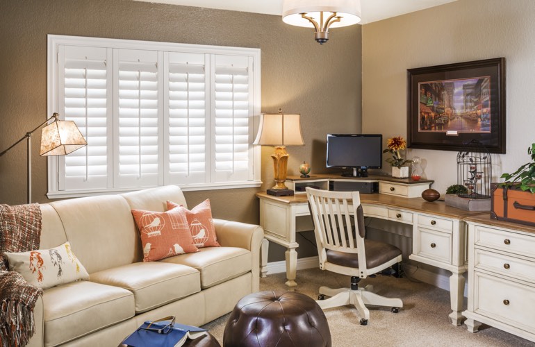 Home Office Plantation Shutters In Southern California